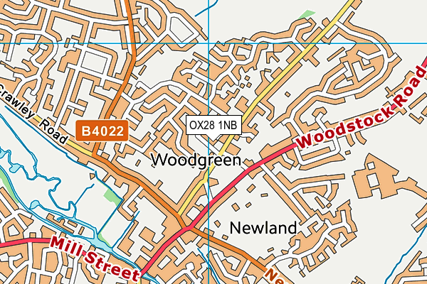 OX28 1NB map - OS VectorMap District (Ordnance Survey)