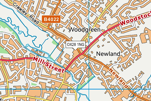 OX28 1NG map - OS VectorMap District (Ordnance Survey)