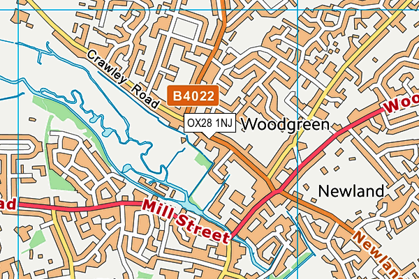 OX28 1NJ map - OS VectorMap District (Ordnance Survey)