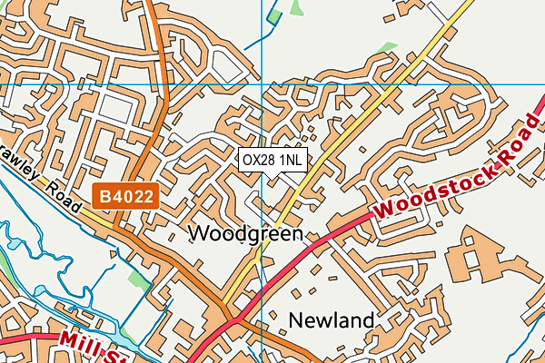 OX28 1NL map - OS VectorMap District (Ordnance Survey)