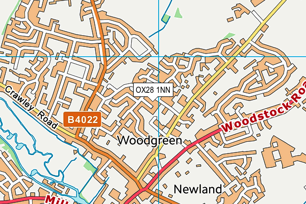 OX28 1NN map - OS VectorMap District (Ordnance Survey)