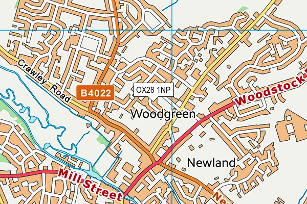 OX28 1NP map - OS VectorMap District (Ordnance Survey)