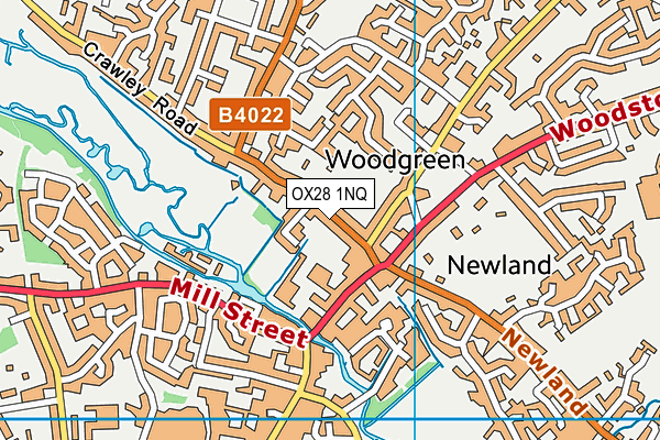 OX28 1NQ map - OS VectorMap District (Ordnance Survey)
