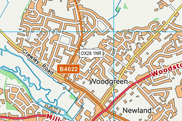OX28 1NR map - OS VectorMap District (Ordnance Survey)