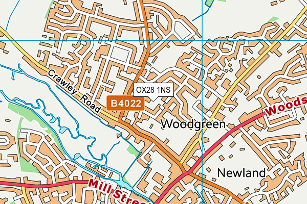 OX28 1NS map - OS VectorMap District (Ordnance Survey)