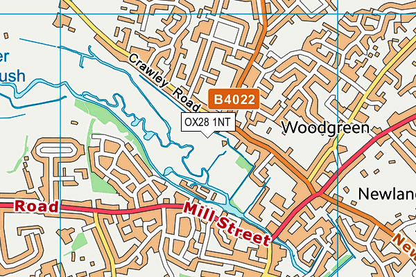 OX28 1NT map - OS VectorMap District (Ordnance Survey)