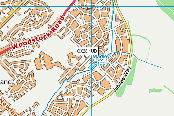 OX28 1UD map - OS VectorMap District (Ordnance Survey)