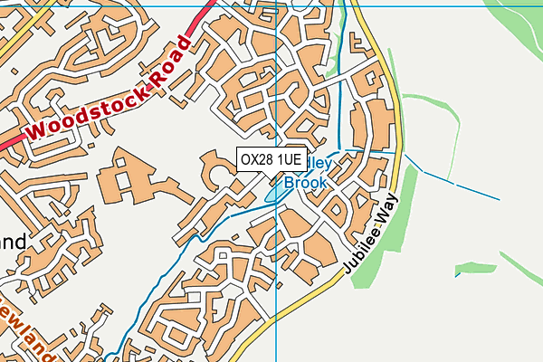 OX28 1UE map - OS VectorMap District (Ordnance Survey)