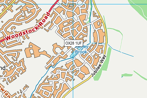 OX28 1UF map - OS VectorMap District (Ordnance Survey)