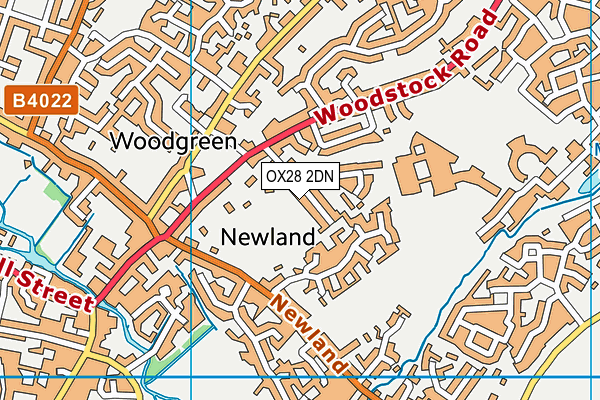 OX28 2DN map - OS VectorMap District (Ordnance Survey)
