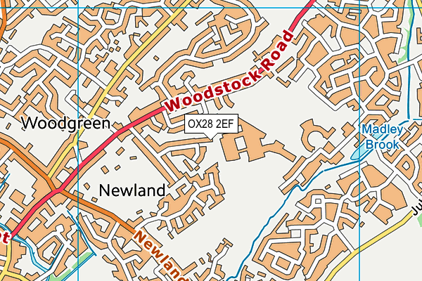 OX28 2EF map - OS VectorMap District (Ordnance Survey)