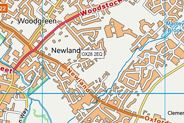 OX28 2EQ map - OS VectorMap District (Ordnance Survey)