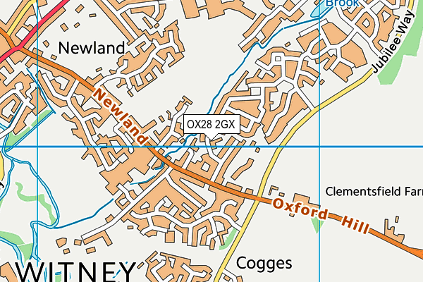 OX28 2GX map - OS VectorMap District (Ordnance Survey)