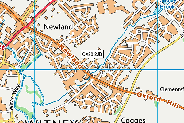 OX28 2JB map - OS VectorMap District (Ordnance Survey)