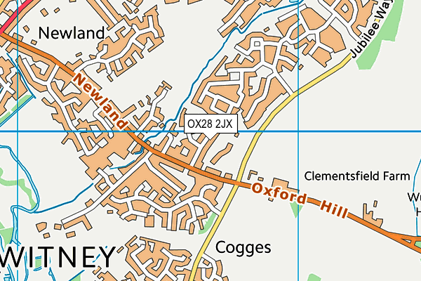 OX28 2JX map - OS VectorMap District (Ordnance Survey)