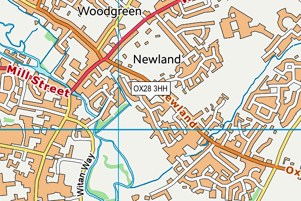 OX28 3HH map - OS VectorMap District (Ordnance Survey)