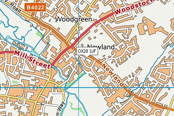 OX28 3JF map - OS VectorMap District (Ordnance Survey)