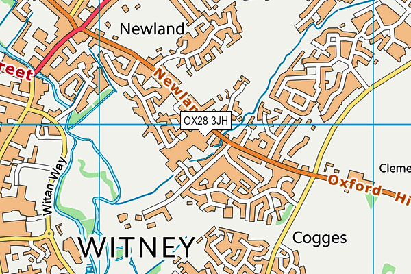 OX28 3JH map - OS VectorMap District (Ordnance Survey)