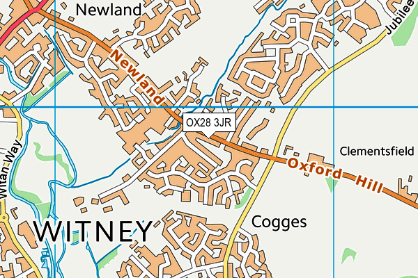 OX28 3JR map - OS VectorMap District (Ordnance Survey)