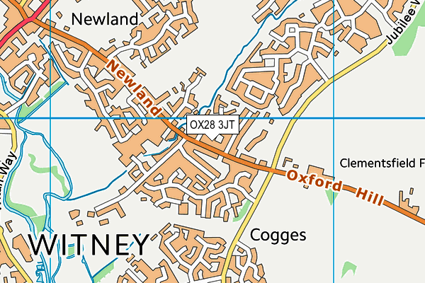 OX28 3JT map - OS VectorMap District (Ordnance Survey)