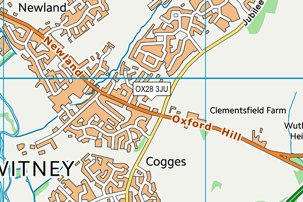 OX28 3JU map - OS VectorMap District (Ordnance Survey)