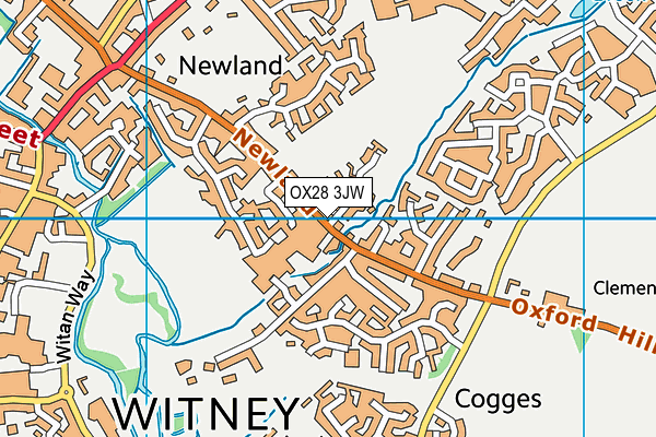 OX28 3JW map - OS VectorMap District (Ordnance Survey)