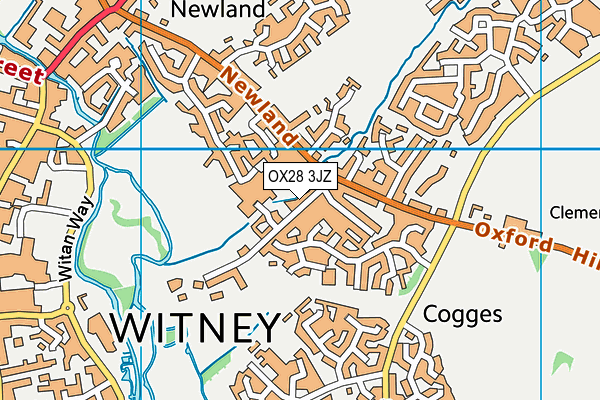 OX28 3JZ map - OS VectorMap District (Ordnance Survey)