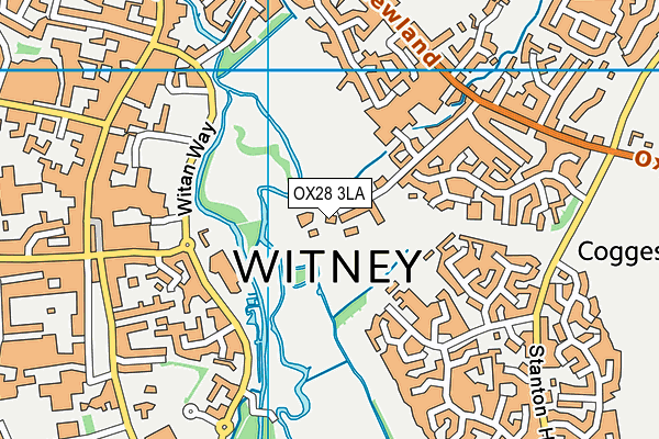 OX28 3LA map - OS VectorMap District (Ordnance Survey)