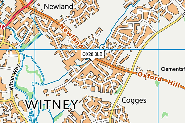 OX28 3LB map - OS VectorMap District (Ordnance Survey)