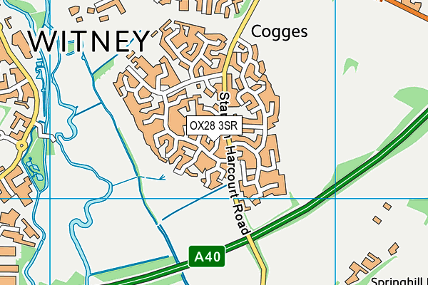 OX28 3SR map - OS VectorMap District (Ordnance Survey)