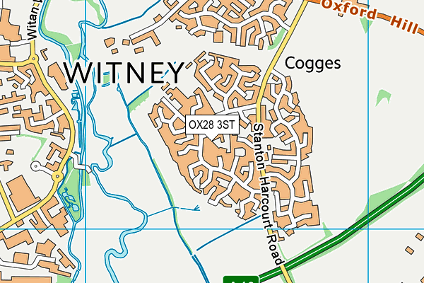 OX28 3ST map - OS VectorMap District (Ordnance Survey)