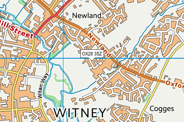 OX28 3SZ map - OS VectorMap District (Ordnance Survey)
