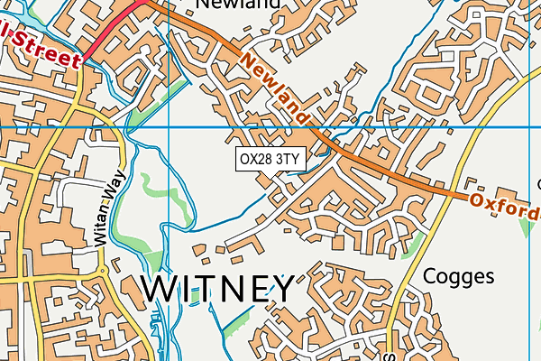 OX28 3TY map - OS VectorMap District (Ordnance Survey)