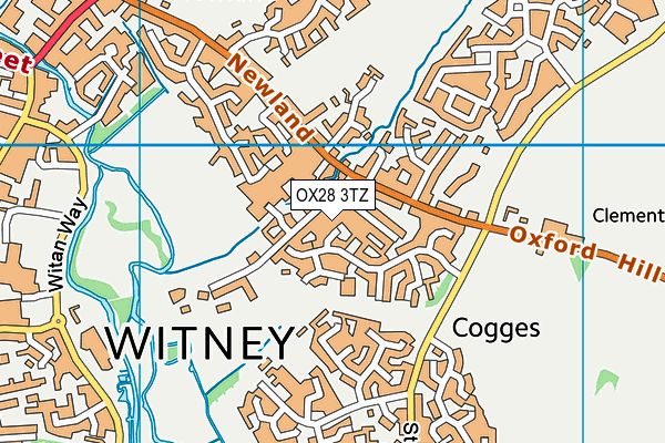 OX28 3TZ map - OS VectorMap District (Ordnance Survey)