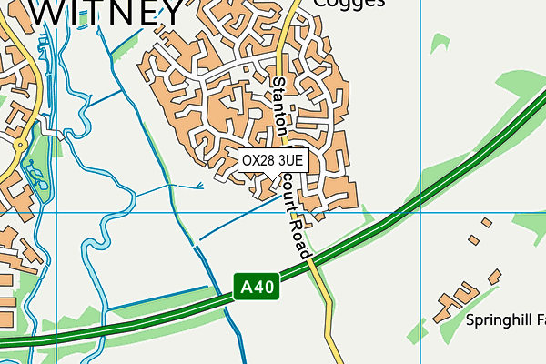 OX28 3UE map - OS VectorMap District (Ordnance Survey)