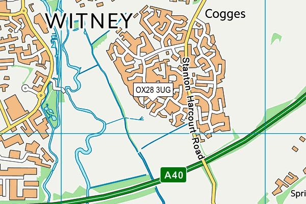 OX28 3UG map - OS VectorMap District (Ordnance Survey)