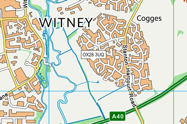 OX28 3UQ map - OS VectorMap District (Ordnance Survey)