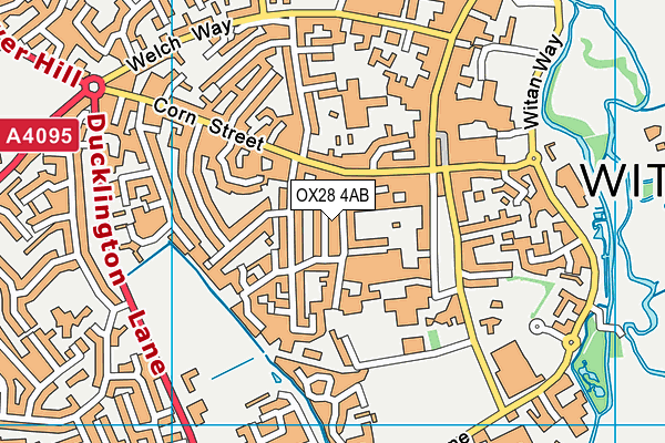 OX28 4AB map - OS VectorMap District (Ordnance Survey)