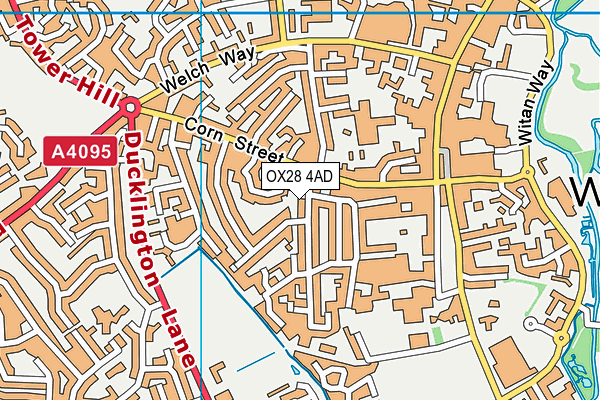 OX28 4AD map - OS VectorMap District (Ordnance Survey)