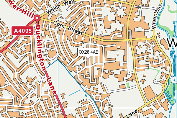 OX28 4AE map - OS VectorMap District (Ordnance Survey)