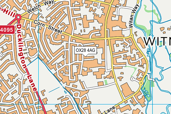 OX28 4AG map - OS VectorMap District (Ordnance Survey)