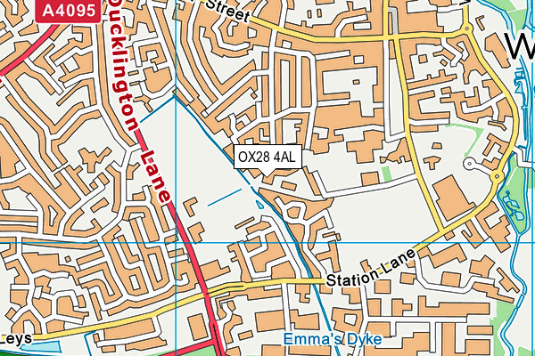 OX28 4AL map - OS VectorMap District (Ordnance Survey)