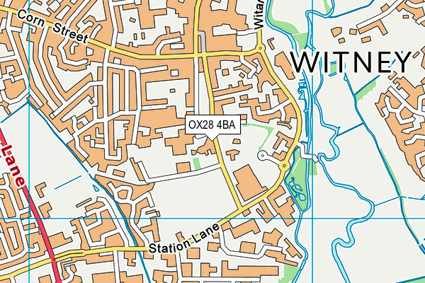 OX28 4BA map - OS VectorMap District (Ordnance Survey)