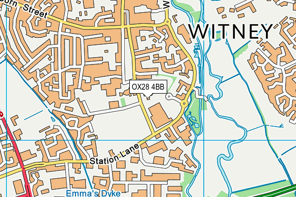 OX28 4BB map - OS VectorMap District (Ordnance Survey)