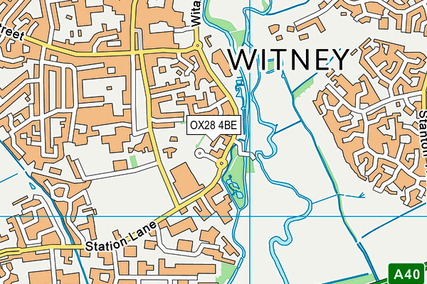 OX28 4BE map - OS VectorMap District (Ordnance Survey)