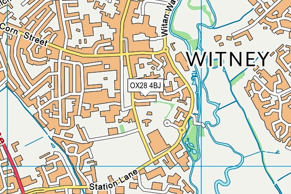 OX28 4BJ map - OS VectorMap District (Ordnance Survey)