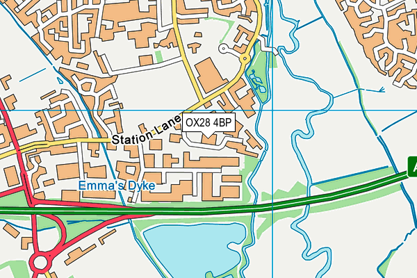 OX28 4BP map - OS VectorMap District (Ordnance Survey)