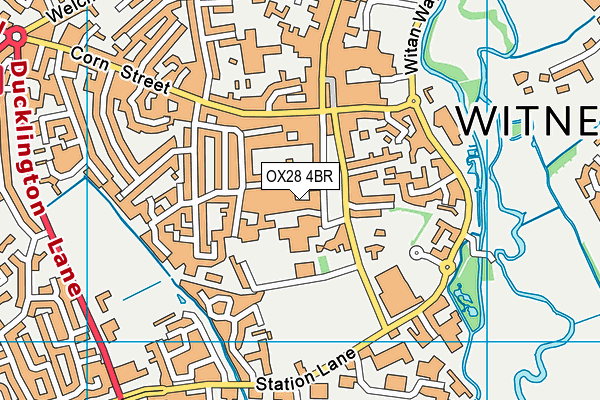 OX28 4BR map - OS VectorMap District (Ordnance Survey)