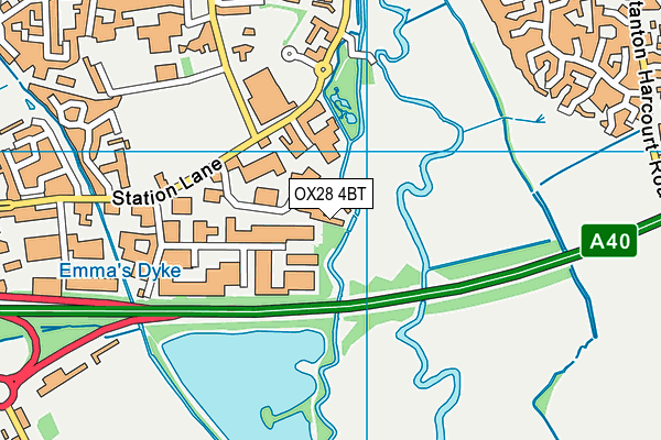OX28 4BT map - OS VectorMap District (Ordnance Survey)