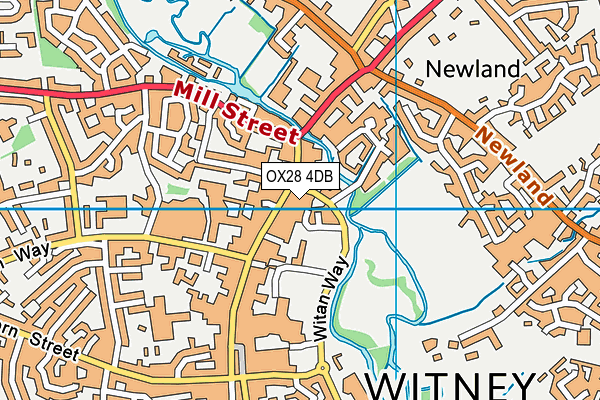 OX28 4DB map - OS VectorMap District (Ordnance Survey)